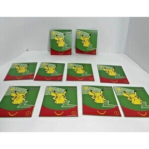 10 Sealed Pokémon 25th Anniversary McDonald's Happy Meal Card packs from 2021